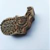 woodenblockstamps Rosewood Peacock Brass Printing Fabric Wooden Block - 4 Inches view 2