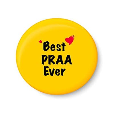PEACOCKRIDE Best PRAA Ever I Raksha Bandhan Gifts Fridge Magnet (Metal, Multicolour, 75mm)