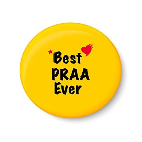 PEACOCKRIDE Best PRAA Ever I Raksha Bandhan Gifts Fridge Magnet (Metal, Multicolour, 75mm)