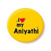PEACOCKRIDE I Love My Aniyathi Fridge Magnet (Metal, Multicolour, 75mm) view 1