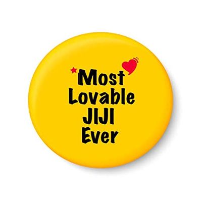 PEACOCKRIDE Most Lovable Jiji Ever I Raksha Bandhan Gifts Fridge Magnet (Metal, Multicolour, 75mm)