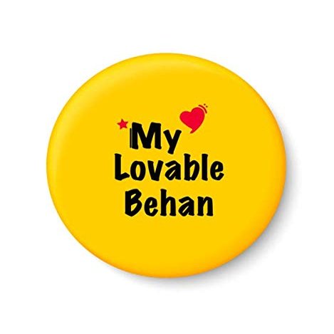 PEACOCKRIDE My Lovable Behan Fridge Magnet (Metal, Multicolour, 75mm)