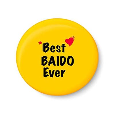 PEACOCKRIDE Best BAIDO Ever I Raksha Bandhan Gifts Fridge Magnet (Metal, Multicolour, 75mm)