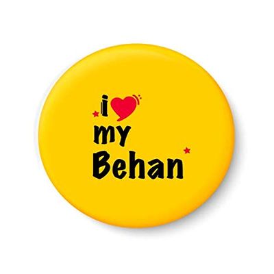 PEACOCKRIDE I Love My Behan Fridge Magnet (Metal, Multicolour, 75mm)