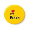 PEACOCKRIDE I Love My Behan Fridge Magnet (Metal, Multicolour, 75mm) view 1