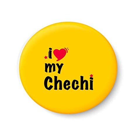 PEACOCKRIDE I Love My Chechi Fridge Magnet (Metal, Multicolour, 75mm)
