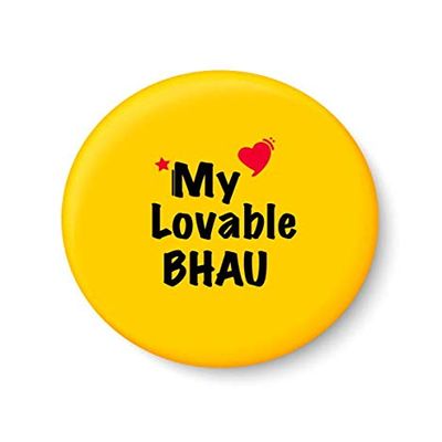PEACOCKRIDE My Lovable BHAU Fridge Magnet (Metal, Multicolour, 75mm)