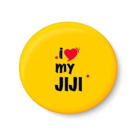 PEACOCKRIDE I Love My Jiji Fridge Magnet (Metal, Multicolour, 75mm)