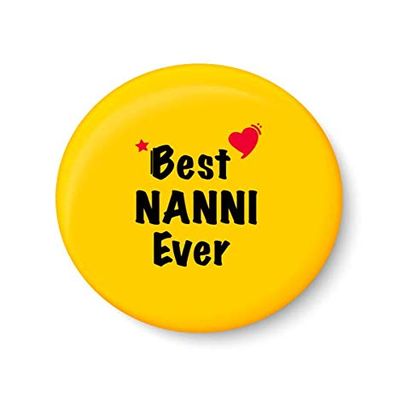 PEACOCKRIDE Best Nanni Ever I Raksha Bandhan Gifts Fridge Magnet (Metal, Multicolour, 75mm)