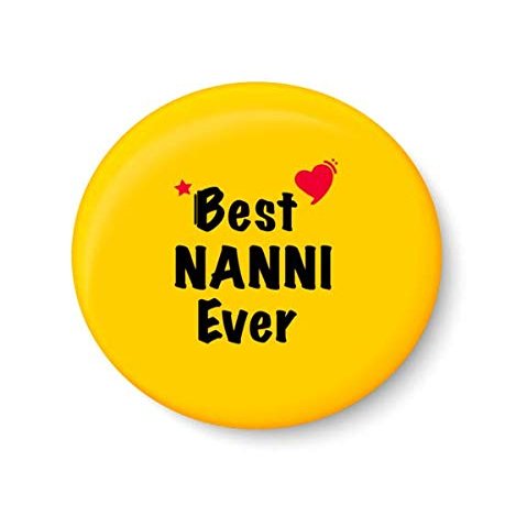 PEACOCKRIDE Best Nanni Ever I Raksha Bandhan Gifts Fridge Magnet (Metal, Multicolour, 75mm)
