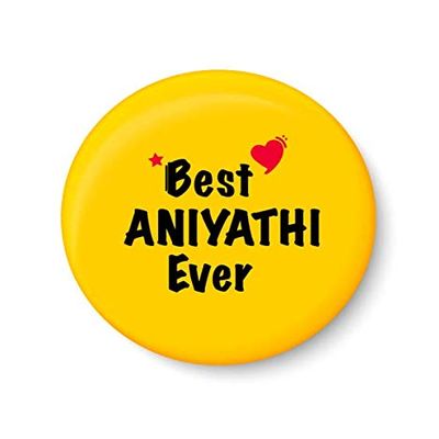 PEACOCKRIDE Best Aniyathi Ever I Raksha Bandhan Gifts Fridge Magnet (Metal, Multicolour, 75mm)