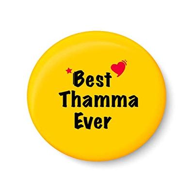 PEACOCKRIDE Best Thamma Ever I Raksha Bandhan Gifts Fridge Magnet (Metal, Multicolour, 75mm)