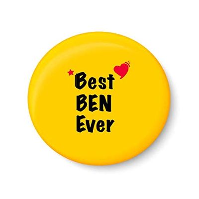 PEACOCKRIDE Best Ben Ever I Raksha Bandhan Gifts Fridge Magnet (Metal, Multicolour, 75mm)