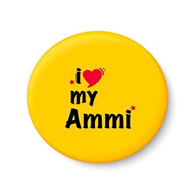 PEACOCKRIDE I Love My AMMI I Fridge Magnet (Metal, Multicolour, 75mm)