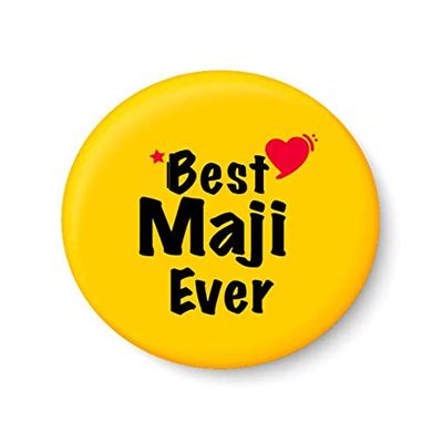 PEACOCKRIDE Best MAJI Ever I Fridge Magnet (Metal, Multicolour, 75mm)