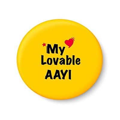 PEACOCKRIDE Love My Lovable AAYI I Fridge Magnet (Metal, Multicolour, 75mm)