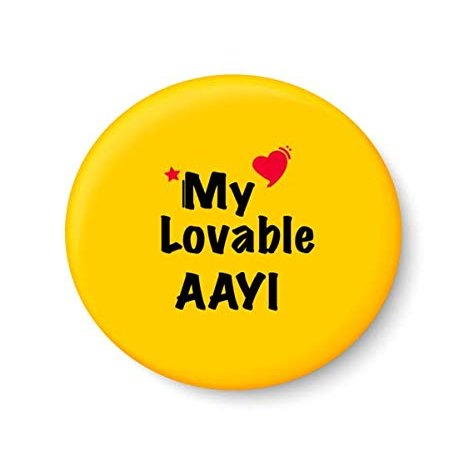 PEACOCKRIDE Love My Lovable AAYI I Fridge Magnet (Metal, Multicolour, 75mm)