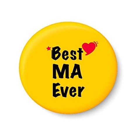 PEACOCKRIDE Best MA Ever I Fridge Magnet (Metal, Multicolour, 75mm)