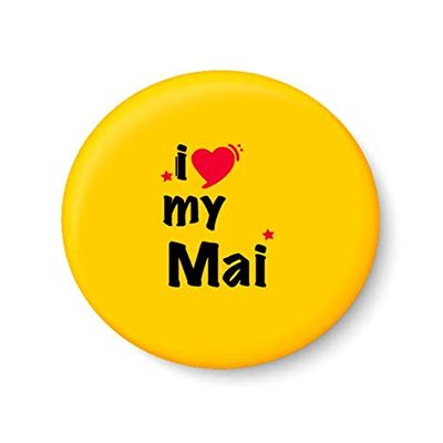 PEACOCKRIDE I Love My MAI I Fridge Magnet (Metal, Multicolour, 75mm)