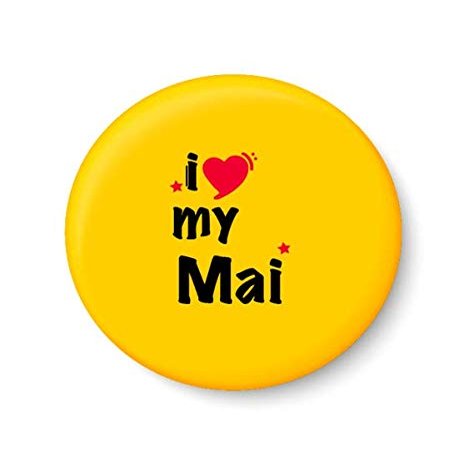 PEACOCKRIDE I Love My MAI I Fridge Magnet (Metal, Multicolour, 75mm)
