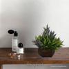 fancymart Plastic & Wood Artificial Bamboo Leaves Plant with Wood Hexagon Pot (26 cm x 26 cm x 20 cm view 4