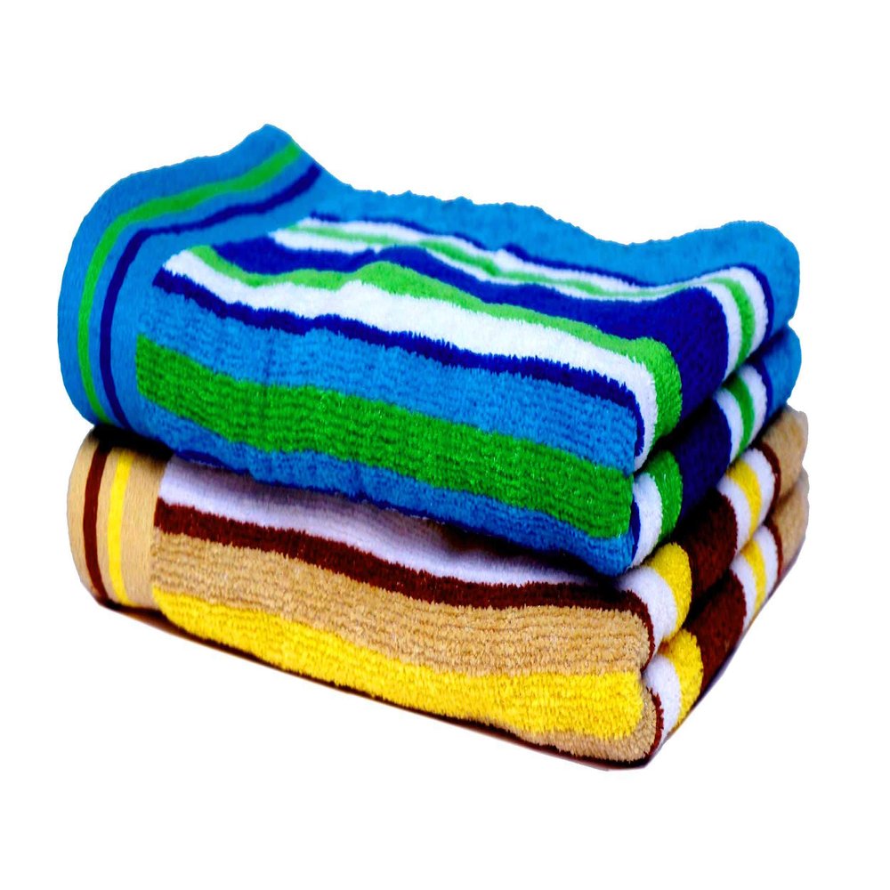 Space Fly Fine Soft & Cotton Attractive, Light Weight, Striped Hand Towels for Kitchen and Bathroom (12X18 Inch_Multi Color) (Set of 2)