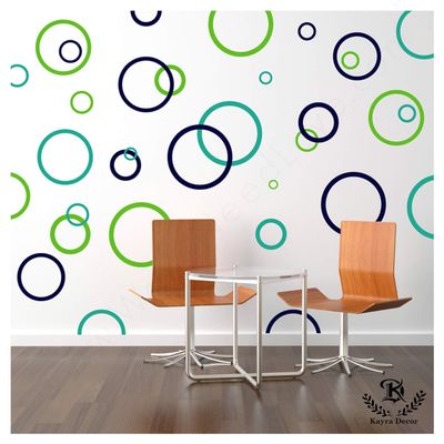 Kayra Decor Large Full Size Circle Wall Design Stencils For Wall Painting And Home Wall Decoration Suitable For Room Decor And Craft ( Set of 7 Pieces- Size 1-", 11", 8-" 6"h, 4", 2.8", 2" Inch ) ( KHSNT426 )