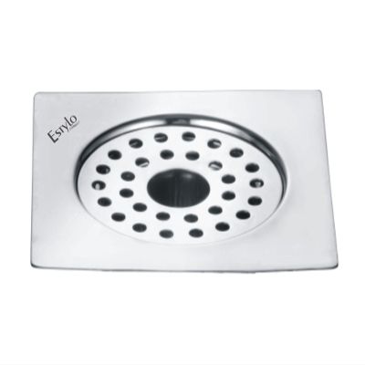 Estylo Stainless Steel drain cover/floor jali square lock jali 5" x 5" cut/hole jali (chrome finished) heavy quality (Pack of 5)(5197H)