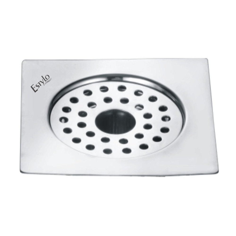 Estylo Stainless Steel drain cover/floor jali square lock jali 5" x 5" cut/hole jali (chrome finished) heavy quality (Pack of 5)(5197H)