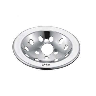 Estylo Stainless Steel drain cover/floor jali bidding round 4" cut/hole jali (chrome finished) heavy quality (Pack of 5)