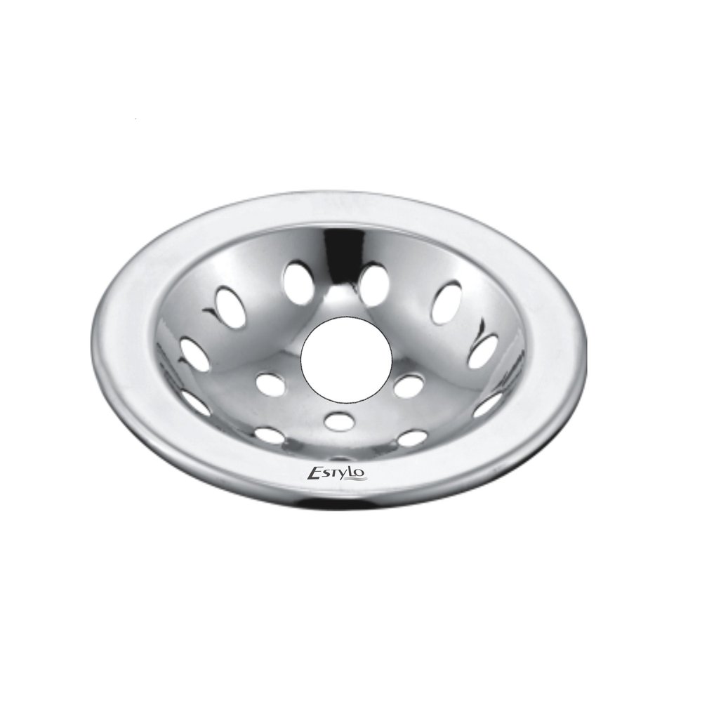 Estylo Stainless Steel drain cover/floor jali bidding round 4" cut/hole jali (chrome finished) heavy quality (Pack of 5)