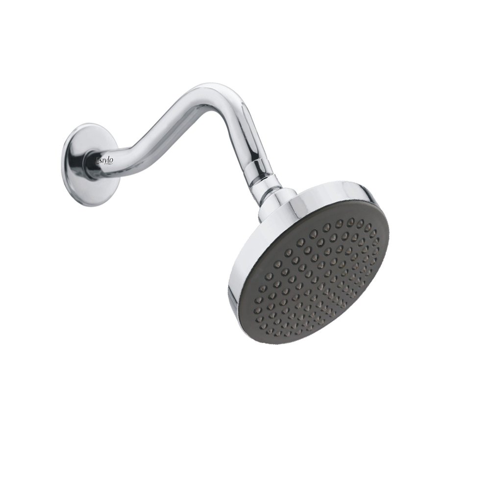 Estylo Brand - Bend ShowerABS D'ZIRE ROUND 5" With SS 12 INCH ARM - Chrome Finished - CAT NO: 3866