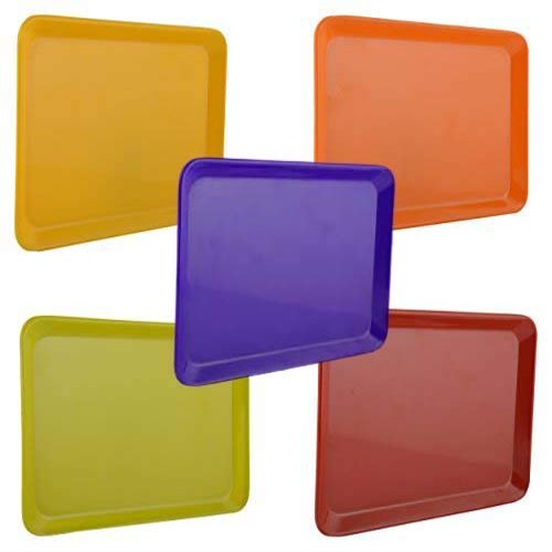 AXIS Enterprises Melamine Service Tray 9" - Multi Colour RYGOB - 5 pcs Set
