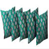 PINK PARROT Dupion Silk Decorative Embroidery Square Throw Pillow Cushion Cover/Case (40x40 cm) -Set of 5 Pieces view 1