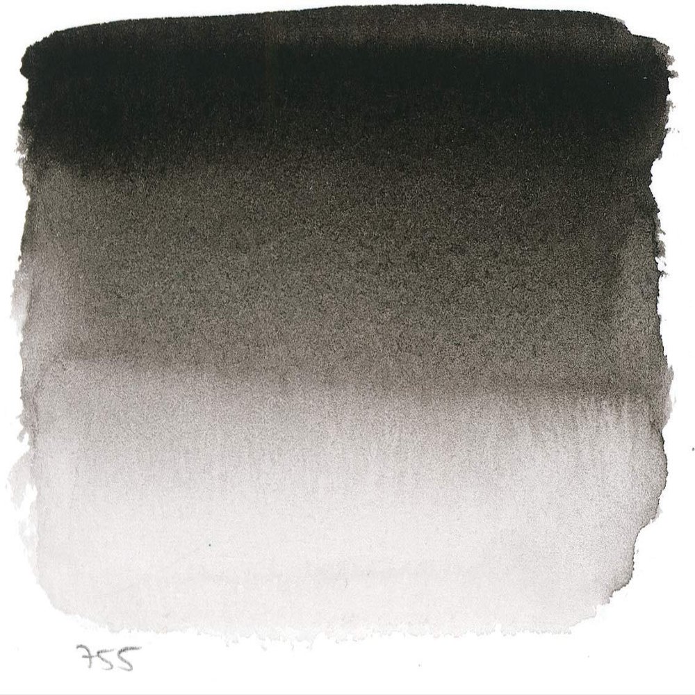 Sennelier lAquarelle French Artists Watercolour 10ML Black/White/Grey (Ivory Black) Ideal for Watercolor Paper,Primed Canvas with Watercolor Brushes,Pencils,Gouache,Masking Fluid and Waterproof Inks.