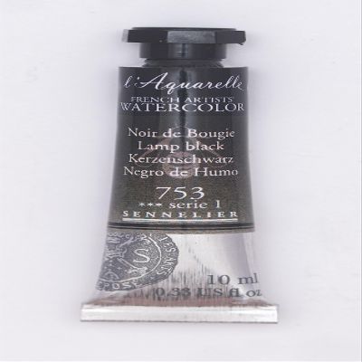 Sennelier lAquarelle French Artists Watercolour 10 ML Black/White/Grey (Lamp Black)