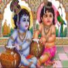 HK Prints Bal Shri Krishna with Balaram Religious Poster (12x18 Inches, Multicolour) view 1