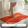 SARAL HOME EASY LIVING Saral Home Microfiber Anti-Skid Rectangular Bath Mat Pack Of 2 (Orange, 40X60 Cm) view 3
