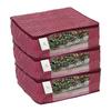 Homestrap Cotton Quilted Large Saree Cover Bag/Wardrobe Organiser with Transparent Window - Maroon - Pack Of 3 view 1