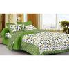 UniqChoice 120 TC Cotton Rajasthani Doble BedSheet with 2 Pillow Cover -, Green view 1