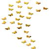 Wall1ders 30 Butterflies Mirror Stickers for Wall, Acrylic Mirror Wall Decor Sticker, Wall Mirror Stickers, Acrylic Stickers, Wall Stickers for Hall Room, Bed Room, Kitchen. (Golden) view 1