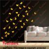 Wall1ders 30 Butterflies Mirror Stickers for Wall, Acrylic Mirror Wall Decor Sticker, Wall Mirror Stickers, Acrylic Stickers, Wall Stickers for Hall Room, Bed Room, Kitchen. (Golden) view 2