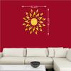 Wall1ders Large Size Sun Golden Acrylic 3D Mirror Stickers for Wall, Large Size (60 cm X 60 cm) view 2
