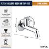 KAMAL Full Brass Long Body Bib Cock - FLT | Heavy Duty Brass Wall Mount Tap | Mirror Chrome Finish | Rust & Corrosion Resistant | Smooth Water Flow | Bathroom & Kitchen Faucet | Silver (Pack of 1) view 4