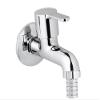 Kamal Brass Nozzle Big Cock Fusion with Wall Flange | Wall Mount Installation | Chrome Finish - Silver (Pack of 1) view 1