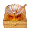 AC ANAND CRAFTS Silver and Gold Plated Brass Bowl with Spoon for Best for Gifting, Anniversory, Return Gift, Diwali, New Year, Christmas (Silver & Gold-1) view 1