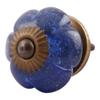 Indian-Shelf 4 Pieces Trendy Blue Knobs for Cabinet Glass Melon Flower Farmhouse Knobs view 1