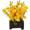 Fancy Mart Artificial Blossom Flowers in Wood Buckle Pot (30 Cm, Yellow) view 2