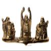 DreamKraft Three Laughing Buddha Statue Set on Decorative Base  Brass Feng Shui Figurines for Home & Office Dcor, Good Luck and Prosperity Gift view 3