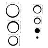 Wall1ders Ring and Dots Mirror Stickers for Wall, Acrylic Mirror Wall Decor Sticker, Wall Mirror Stickers, Acrylic Stickers, Wall Stickers for Hall Room, Bed Room, Kitchen. - Pack of 20 view 2